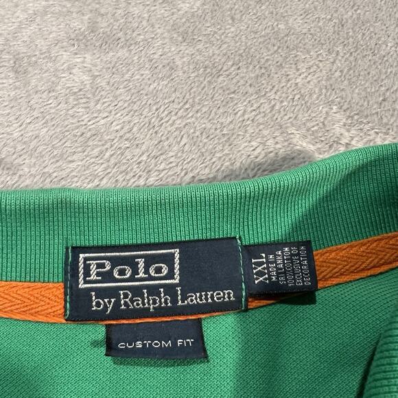 Polo Ralph Lauren Double Big Pony Polo Shirt Mens XXL 2XL Green Short Sleeve - Picture 3 of 7